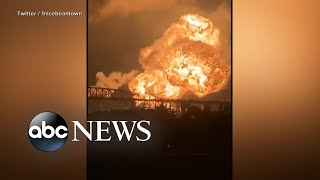 Refinery explosion rocks Philadelphia [upl. by Fornof]