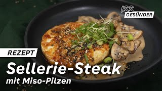 Rezept für SellerieSteak mit Pilzen und Kresse  AOK [upl. by Pudens857]