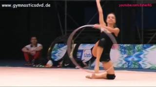 Dina Averina Hoop Podium Training  WC Tashkent 2017 [upl. by Brandtr]