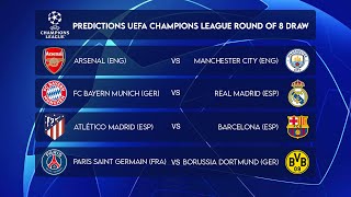 Predictions UEFA Champions League Round of 8 draw [upl. by Osbourn]