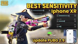 BEST Sensitivity NO RECOIL For IPHONE XR  Sensi PUBG Mobile terbaik 2023 [upl. by Atiuqehs]