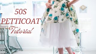 50s DIY Petticoat Tutorial 1950sfashion 1950sstyle [upl. by Anatol471]