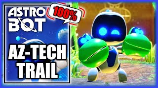 Astro Bot  AzTech Trail 100  All Bots amp Puzzle Pieces Collectibles amp Lost Galaxy Bonus Level [upl. by Celle760]