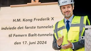 King of Denmark Inaugurates First Tunnel Element of Femern Belt Tunnel [upl. by Clemmie563]