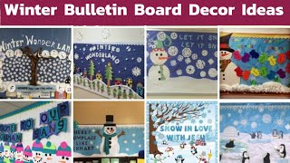 Best winter themed classroom decoration ideas  Winter related bulletin board  learn [upl. by Kosse454]