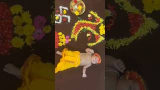 Lord Ganesh making for flower baby photoshoot Jay Ganeshganesh babyphotoshoot [upl. by Kelcey]