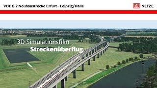 VDE 8 3DSimulation Streckenüberflug von Erfurt nach Leipzig [upl. by Earezed]