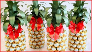 🍍 БОЛЬШОЙ ЗАКАЗ Ананасы из конфет и шампанского 🍍 Сладкие и оригинальные подарки [upl. by Ycnan270]