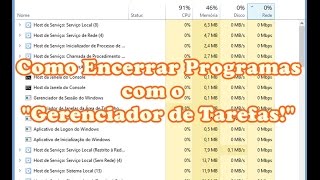 Como Encerrar Programas com o Gerenciador de Tarefas Processos Persistentes e travados [upl. by Oecile]