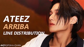 ATEEZ  ARRIBA  Line Distribution Color Coded [upl. by Arbed372]