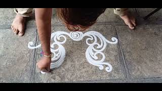 vandan  Ira design  border rangoli design  creative Rangoli design  new rangoli designs [upl. by Gujral]