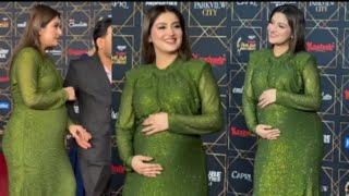 Hiba Bukhari Announcement Pregnancy In Hum Style Lux Award Show Kitchen with khushboo jaannisar [upl. by Halie]