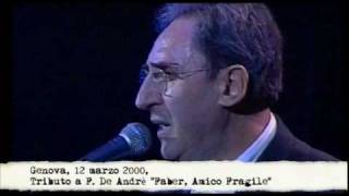 Battiato canta De Andrè  Genova 12032000 [upl. by Nylecyoj]