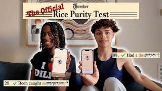 WE TOOK THE RICE PURITY TEST  VLOGMAS DAY 7 [upl. by Odranreb]