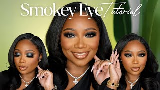 Black Shimmer Smokey Eye Makeup Tutorial  Tamara Renaye [upl. by Teilo]