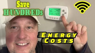 Honeywell Smart Thermostat RTH6580WF REVIEW Install 4  5 wire SAVE MONEY ON HEATING COSTS cut bills [upl. by Corinna]