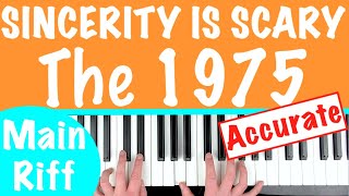 How to play SINCERITY IS SCARY  The 1975 Piano Chords Tutorial Lesson [upl. by Tadeas]