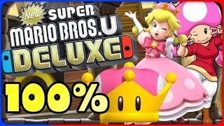 New Super Mario Bros U Deluxe 🌰 2C Mortons Compactor Castle 🌰 100 All Star Coins [upl. by Relyhs]