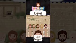 DEVIL EASTER THE LAST SUPPER · JUDAS BETRAYS JESUS · BIBLE STORIES CHILDREN KIDS CARTOON shorts [upl. by Bamford]