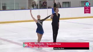 Fiona Bombardier and Benjamin Mimar SP Skate Ontario Sectional Series October 2024 [upl. by Aser]