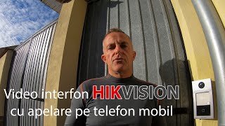 Videointerfon smart HIKVISION DSKV8113WME  DSKH6320WTE cu apelare pe telefonul mobil intercom [upl. by Anitnerolf]