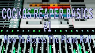 Cockos Reaper Basics 1  How To Open The Piano Roll [upl. by Yzus70]