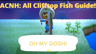 ACNH All Clifftop Fish Guide Stringfish Golden Trout Char etc [upl. by Arnold407]