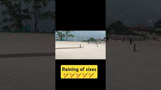 Raining🌧 of sixes 666666🏏🏏youtube cricket shorts [upl. by Alfonse]