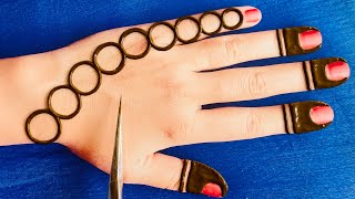 Easy Trick Beautiful Stylish Back Hand Arabic Mehndi DesignJewellery Mehandi Design Simple Henna [upl. by Adleremse]