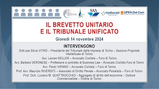 Il brevetto unitario e il Tribunale unificato [upl. by Jamey]