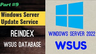 How to Reindex Microsoft WSUS Server Database  Windows Server 2022 [upl. by Dawna504]