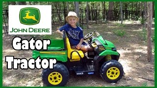 John Deere Gator Rideon Vehicle Review for Kids [upl. by Eded536]