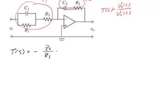 ME 340 Example  Finding the Transfer Function of an OPAmp Circuit 2 [upl. by Ennaylime]