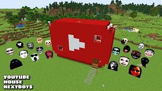 SURVIVAL YOUTUBE HOUSE WITH 100 NEXTBOTS in Minecraft  Gameplay  Coffin Meme [upl. by Acinorrev380]