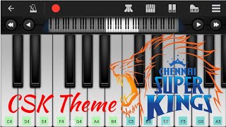 CSK Theme  Whistle podu BGM  Easy piano Tutorial  Perfect piano [upl. by Klotz]