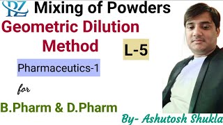 Mixing of PowdersGeometric Dilution MethodPharmaceutics1 [upl. by Leonard]