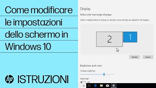 Come modificare le impostazioni dello schermo in Windows 10  HP Support [upl. by Iveson]