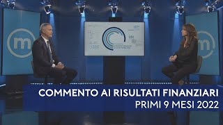 Risultati Primi 9 Mesi 2022  Il commento di Massimo Doris [upl. by Gitlow]