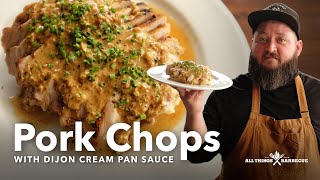 Tender amp Juicy Pork Chops with Dijon Cream Pan Sauce [upl. by Angus]