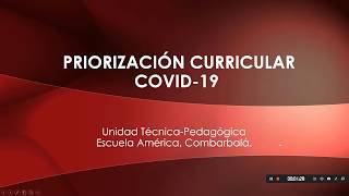 Priorización curricular  Resumen  Escuela América  Parte 1 [upl. by Sleinad584]