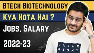 BTech Biotechnology me Career Kaisa Hai  BTech BioTech Career Course Full Details [upl. by Yenahs630]