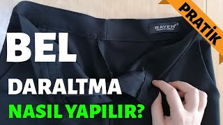 Pantolon beli daraltmanın en kolay yolu ✂️ Pantolon tamiratı 5 dakikada hallet [upl. by Sigvard]