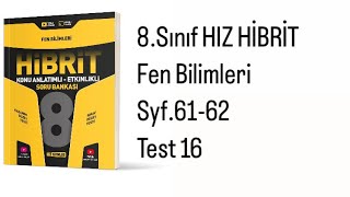 8SINIF HIZ HİBRİT FEN S6162 TEST 16 [upl. by Drofdeb]