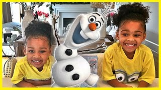 Olaf Marshmallow Cookie Pops Kit for Kids Baking  A Kids Toys Review [upl. by Eimac845]