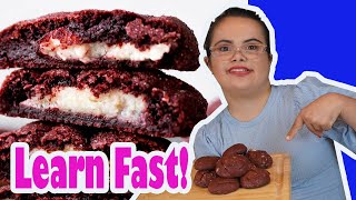 Cream Cheese Stuffed Red Velvet Cookies  Learn In Less Than A Minute [upl. by Aikel]