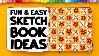 FUN amp EASY Sketchbook Ideas [upl. by Aynodal]