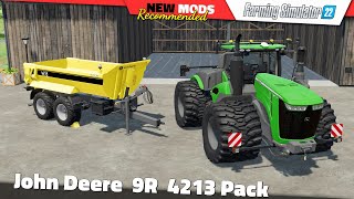 FS22  John Deere 9R 4213 Pack  Farming Simulator 22 New Mods Review 2K60 [upl. by Anitreb812]