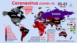 The Complete World Map Timelapse of the Coronavirus since January [upl. by Lissner]