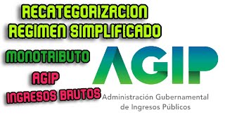 Recategorizacion Agip Regimen Simplificado Ingresos Brutos [upl. by Arnie]