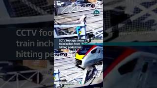 Shocking footage shows pedestrians running across a level crossing itvnews train essex [upl. by Senilec]